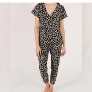 Smash & Tess Sunday Romper Jumpsuit Lexi Cheetah Print Size XS Shortsleeve